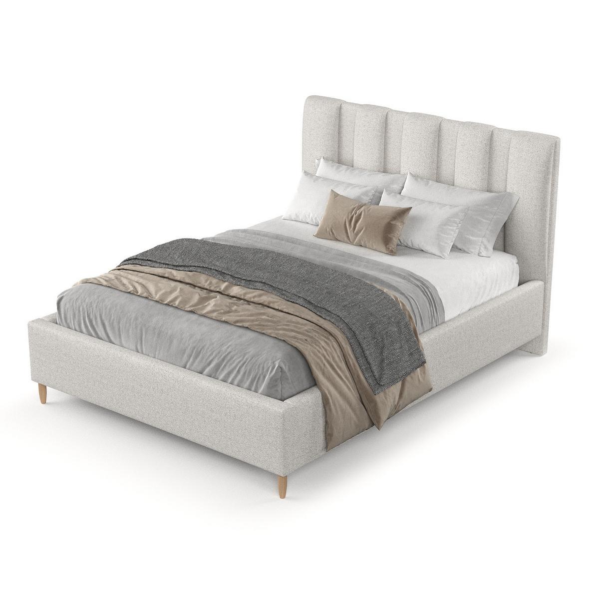 POLSTERBETT Loom 120/200 cm Hellbeige im Riva Stoff - Beige/Naturfarben, Holz/Holzwerkstoff (120/200cm) - AltaBeds