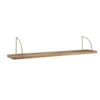 WANDREGAL Massivholz Metall Großes Industrial, Mango 100x22x25 cm - Braun, Holz (100/25/22cm) - KADIMA DESIGN