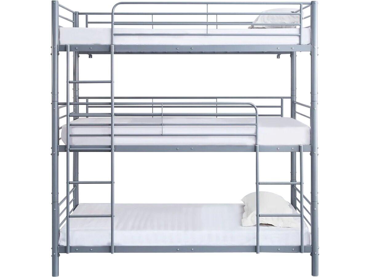 ETAGENBETT havin Grau - Grau, Metall (190/90cm) - Habitat Garten