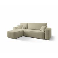 ECKSOFA Agepo Stoff Quelle - Hellbraun, Holzwerkstoff/Textil (250/150cm) - Fun Möbel