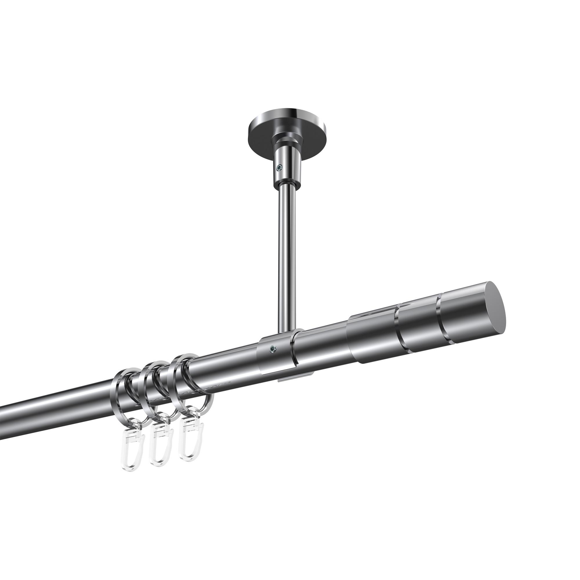 GARDINENSTANGE Sonette Elanto 100 cm, 1-läufig, 20 mm Ø Chrom - Chromfarben, Metall (100cm) - INTERDECO