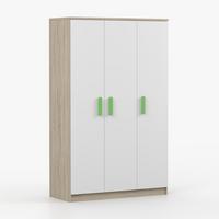 KLEIDERSCHRANK Jonas III 2D 19, 120/192/50, 3-türig, Sonoma-Eiche - Grün/Sonoma Eiche, Holzwerkstoff (120/194/50cm) - imoebel24