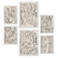 POSTER Set Mit 6 Ruffenrahmen 2 Zusammenfassung A3 & A4 Weißer Rahmen - Weiß, Papier (29/3cm) - Nacnic