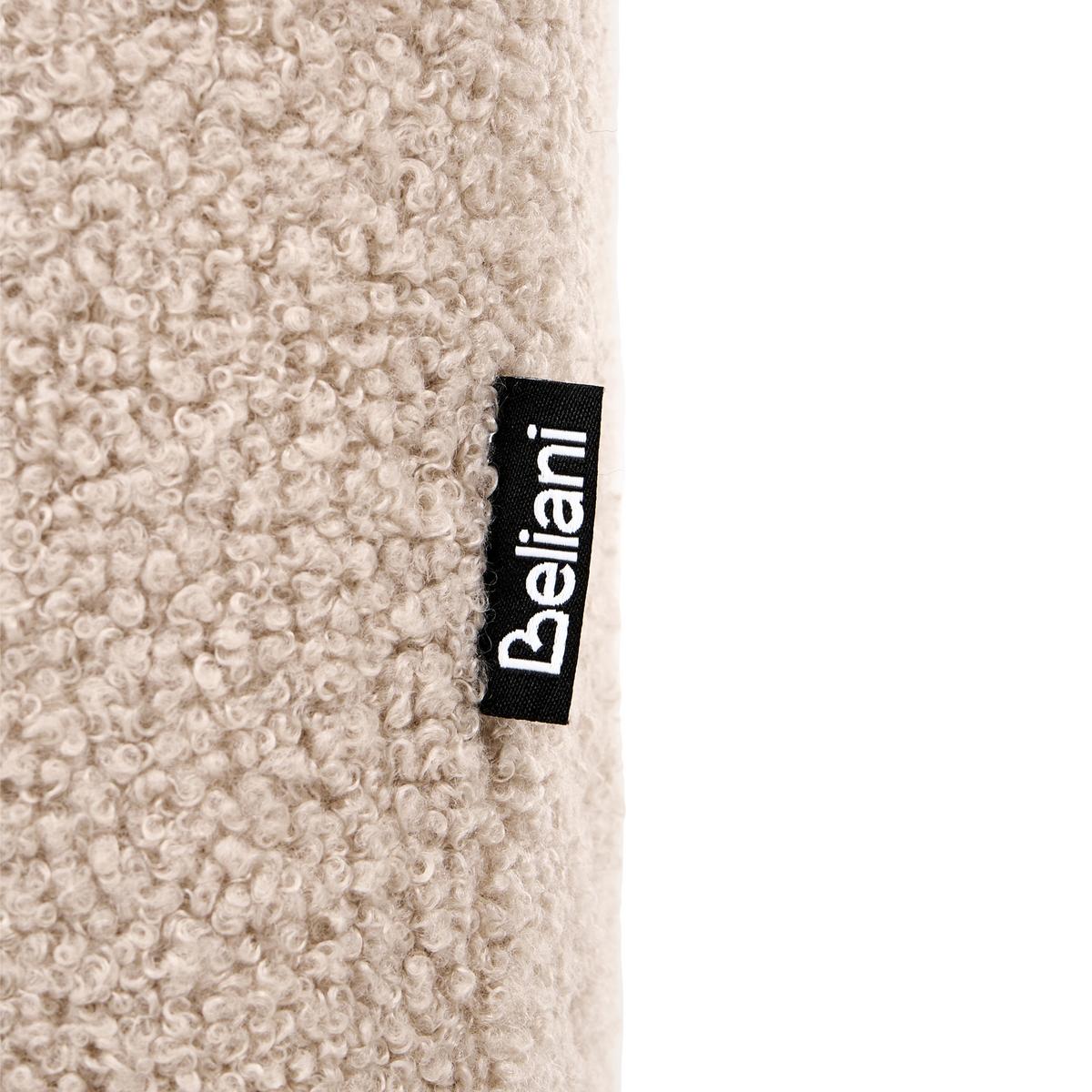 SESSEL Bouclé Beige Ettrum - Beige/Braun, Holz/Textil (87/87/84cm) - Beliani