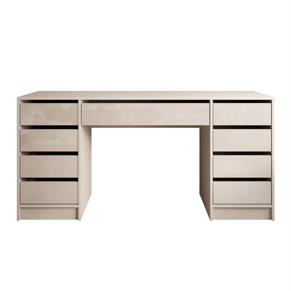 SCHREIBTISCH MADA DOUBLE mit Schubladen kaschmir - Kaschmir, Holzwerkstoff (55/152/75cm) - Lookway