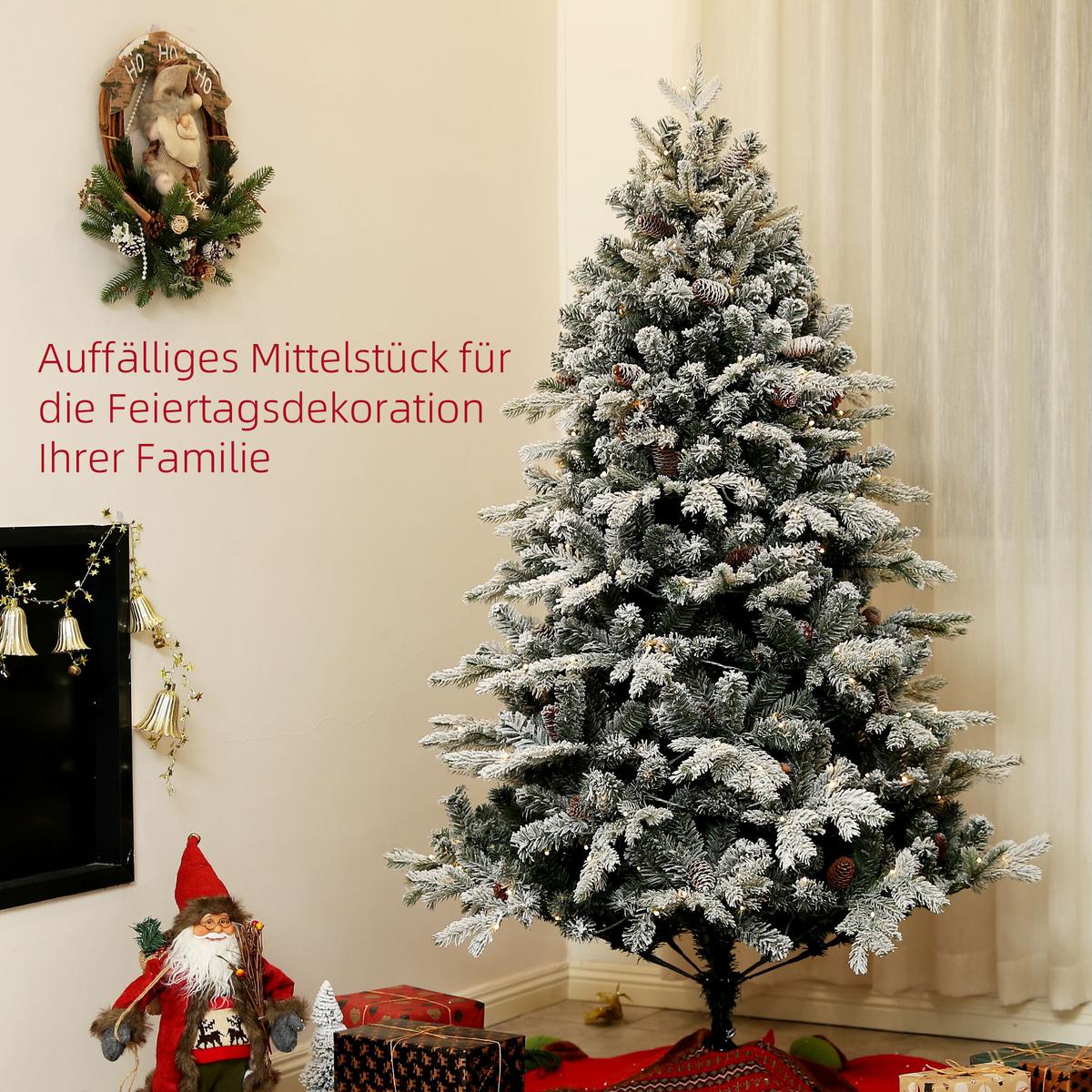 KÜNSTLICHER Weihnachtsbaum, 180 cm Christbaum mit 793 Spitzen für Weihnachten - Grün, Kunststoff (180cm) - HOMCOM