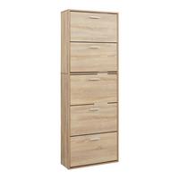 SCHUHSCHRANK Sykkylven - Sonoma Eiche, Holzwerkstoff (60/169/24cm) - [en.casa]