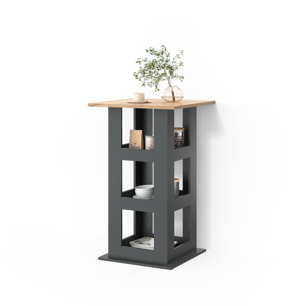 BARTISCH Regusa Goldkraft Eiche/Anthrazit 65 x 65 cm - Honigeiche/Anthrazit, Holzwerkstoff (65/65/106cm) - Livinity®