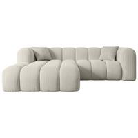 ECKSOFA Ottomane Links OLEA-L1 - 231x173x74 cm Creme - Hellgrau/Creme, Holzwerkstoff/Kunststoff (190/242cm) - ALTDECOR
