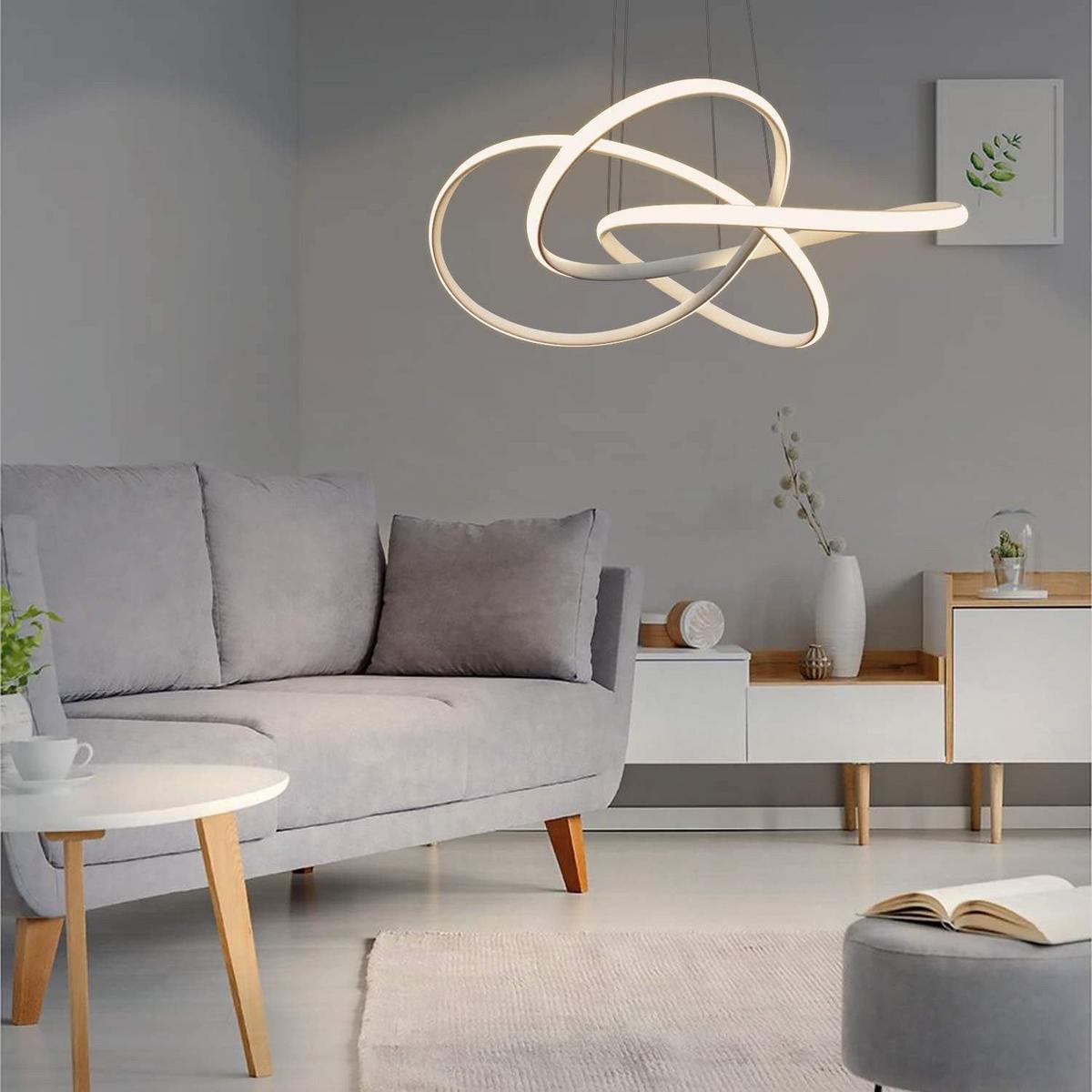 PENDELLEUCHTE Zephyr 53/53/16 cm - Weiß, Metall (53/53/16cm) - Nettlife