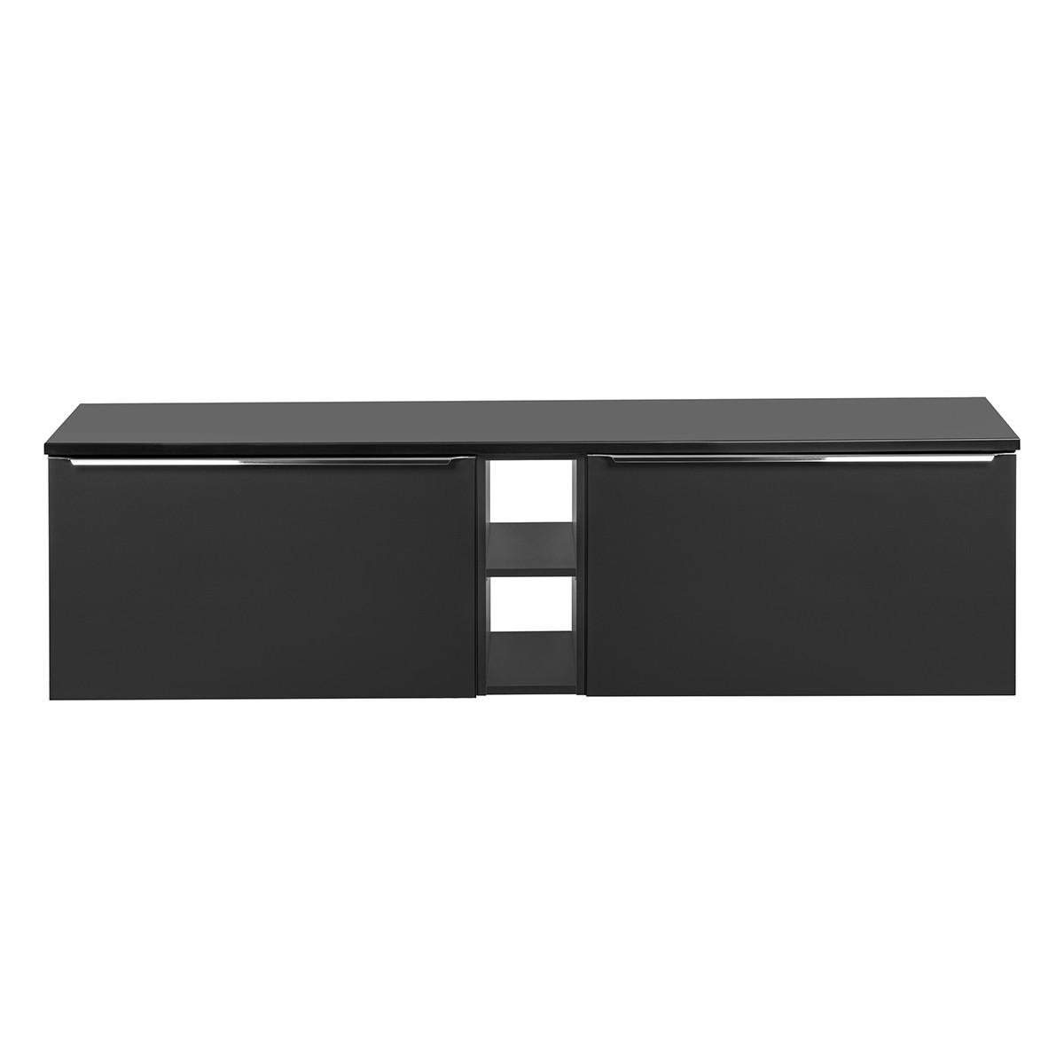 WASCHTISCHUNTERSCHRANK 180cm Éros Schwarz - Schwarz, Holzwerkstoff (180/48/46cm) - Petits-meubles