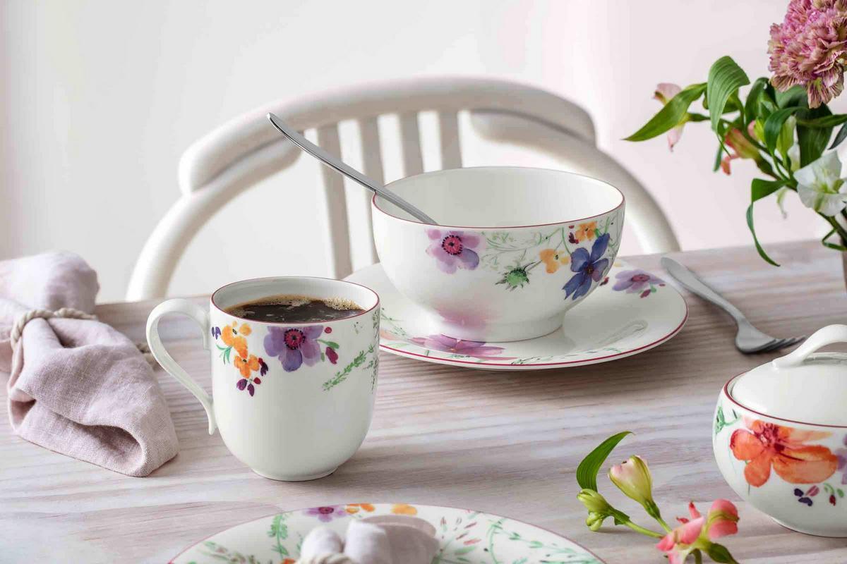 STARTER-SET Mariefleur Basic bunt 10-tlg. - Multicolor, Keramik (28/32/38cm) - Villeroy & Boch