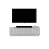 TV-LOWBOARD Aurora Weiß matt 140 cm mit Sockel - Weiß, Holzwerkstoff (140/37/35cm) - Meble Lindner