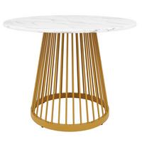 ESSTISCH runder marmor-optik & gold Ø 80 cm für 4 personen - Goldfarben, Holzwerkstoff (80/80/76cm) - Urban Meuble