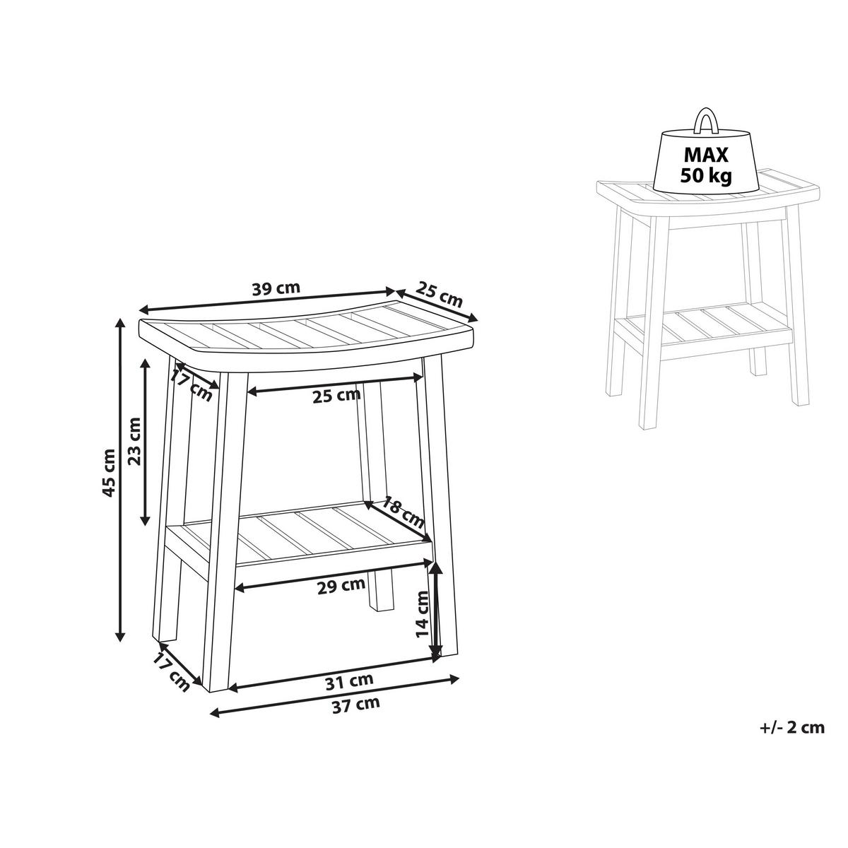 BEISTELLTISCH Bambus Hellbraun Tremont - Braun, Holz (45/39/45cm) - Beliani