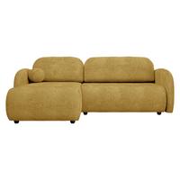 ECKSOFA Dream L - Schwarz/Rosa, Holz/Kunststoff (233/160cm) - MIRJAN24