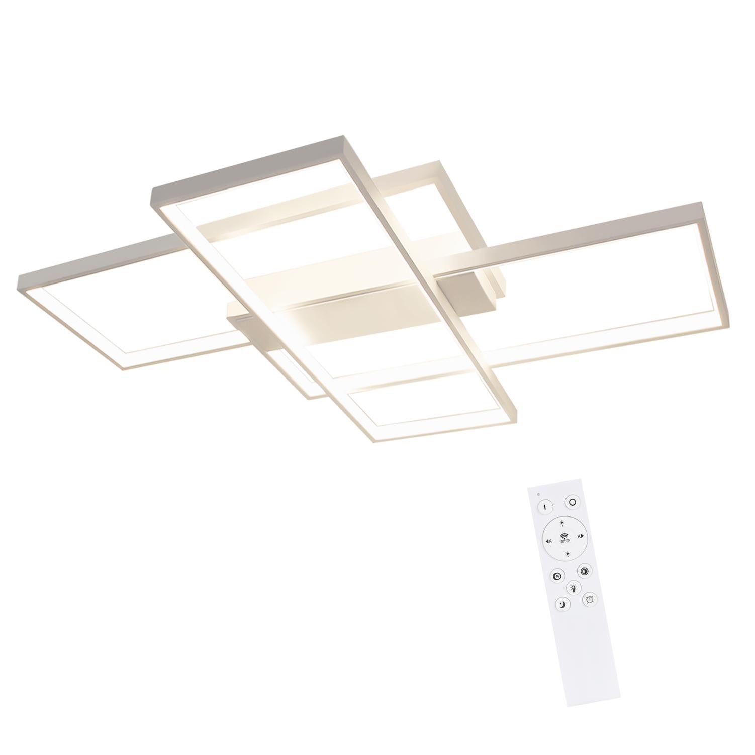 LED-DECKENLEUCHTE Sylvanas 65/47/7.5cm - Weiß, Metall (65/47/7.5cm) - ZMH