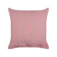 DEKOKISSEN Rot 45/45 cm Aalita - Rot/Weiß, Textil (45/45/12cm) - Beliani