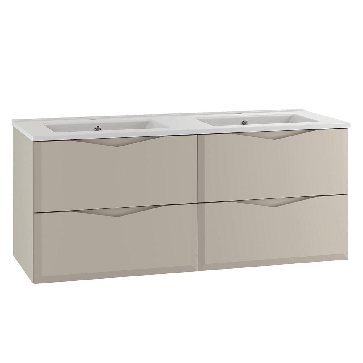 BADMÖBEL 120cm Ellie 2er-Set Kaschmir - Kaschmir, Holzwerkstoff (120/50/45.8cm) - Petits-meubles