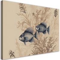 KUNSTDRUCK Beige 90/60 cm - Beige, Textil (90/60cm) - KUNSTLOFT