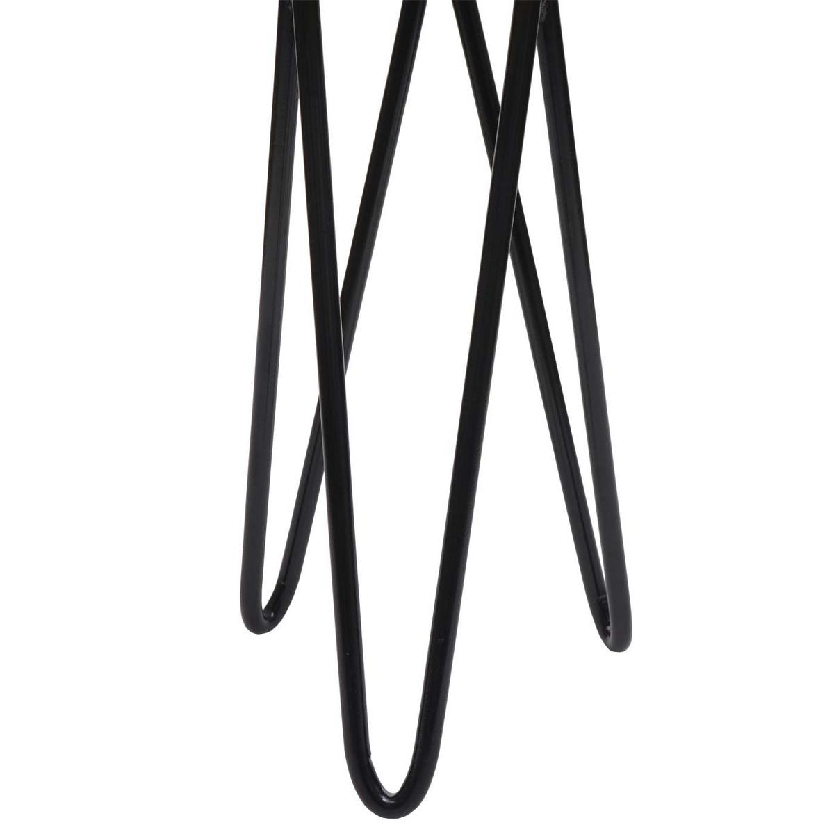 BEISTELLTISCH rund Dunkelbraun, Schwarz 2er-Set - Dunkelbraun/Schwarz, Holz (25/25/40cm) - MCW