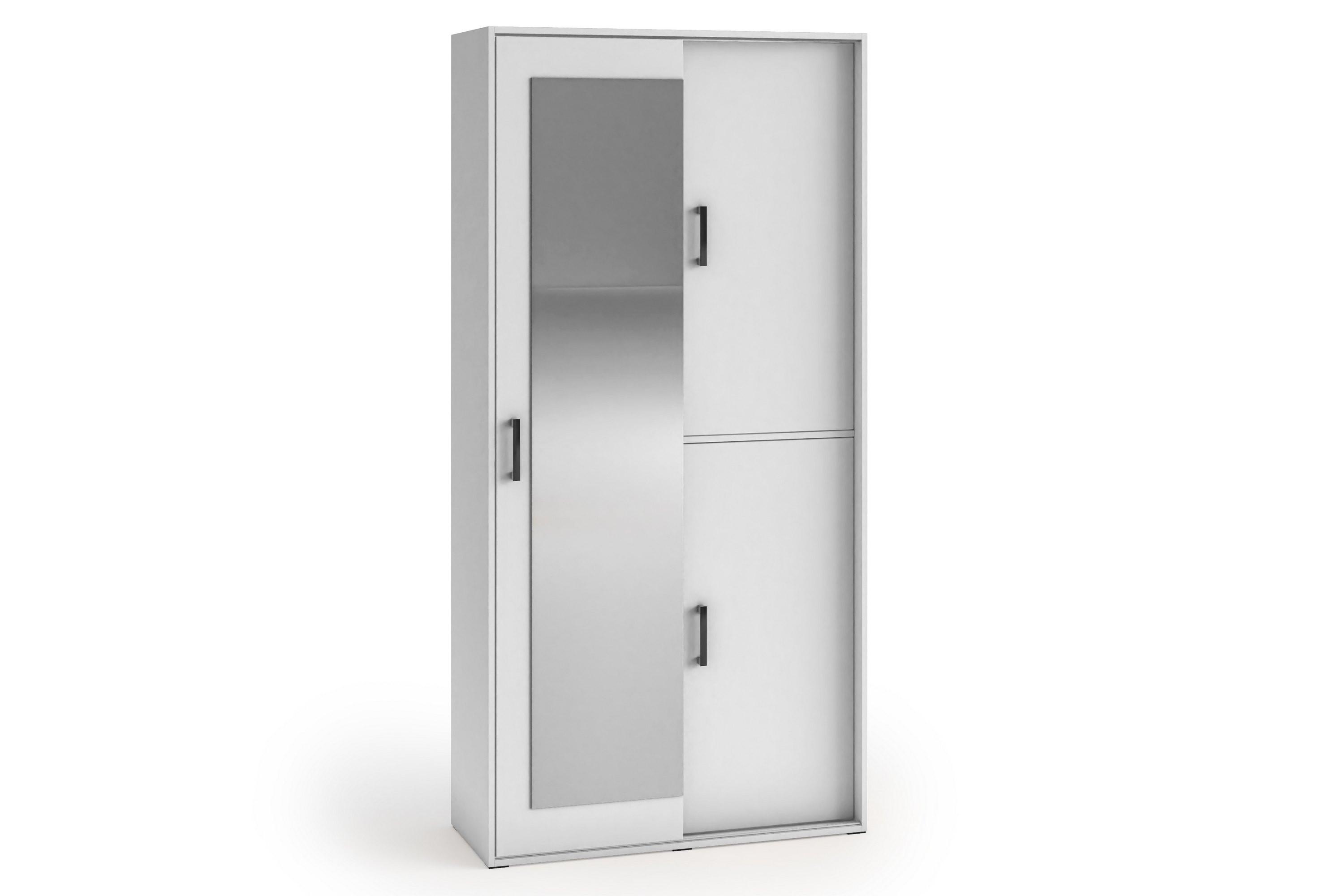 GARDEROBENSCHRANK BENVENO 100/21040 Modern Garderobenschrank Weiß - Weiß, Holzwerkstoff (100/210/40cm) - MASSENO
