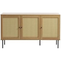 SIDEBOARD Mogest 140 cm - Beige/Schwarz, Holzwerkstoff/Kunststoff (140/80/40cm) - Selsey
