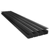 PROFILBLECH Anthrazit 129x45 cm 12er-Set - Anthrazit, Metall (45/129cm) - Juskys