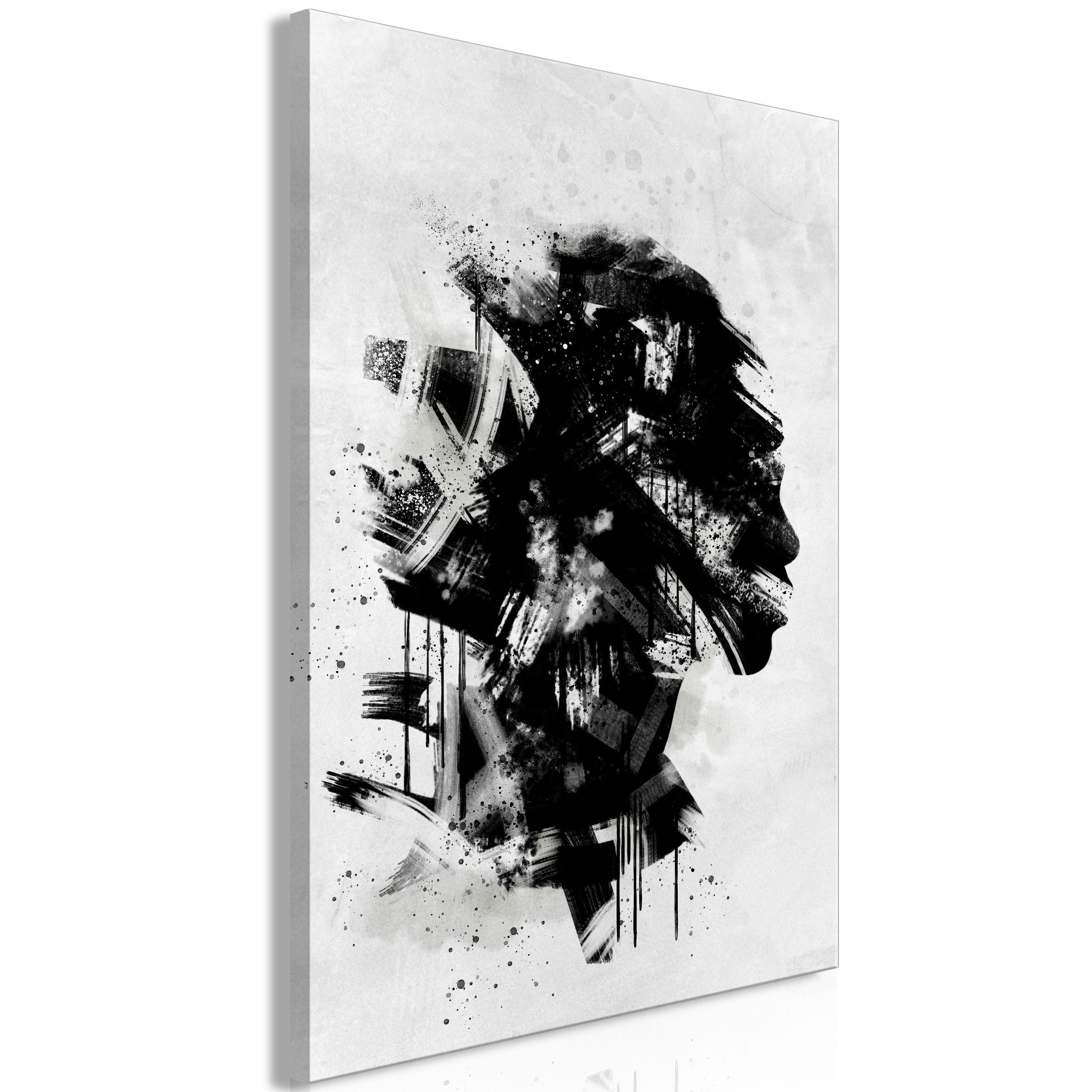 KUNSTDRUCK Schwarz 60/90 cm - Schwarz/Grau, Textil (60/90cm) - KUNSTLOFT