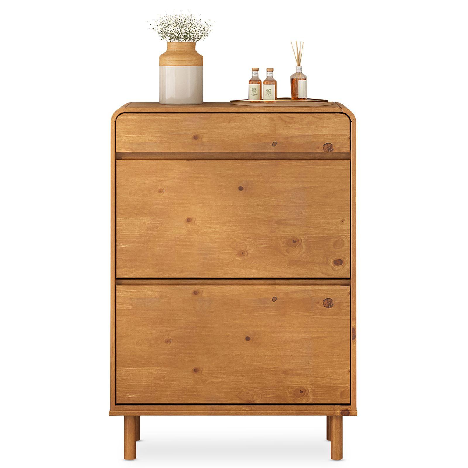 SCHUHKIPPER NAEL Eiche - Eichefarben, Holz (80/114/30cm) - IDIMEX