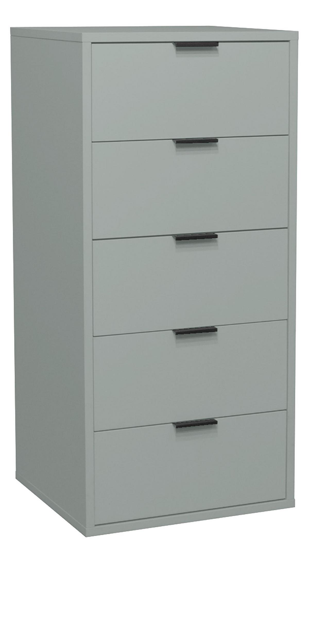 KOMMODE Erna 51x45x108 Pinie Green matt Lack - Grün, Holzwerkstoff (51/108/45cm) - 58aufmkessel