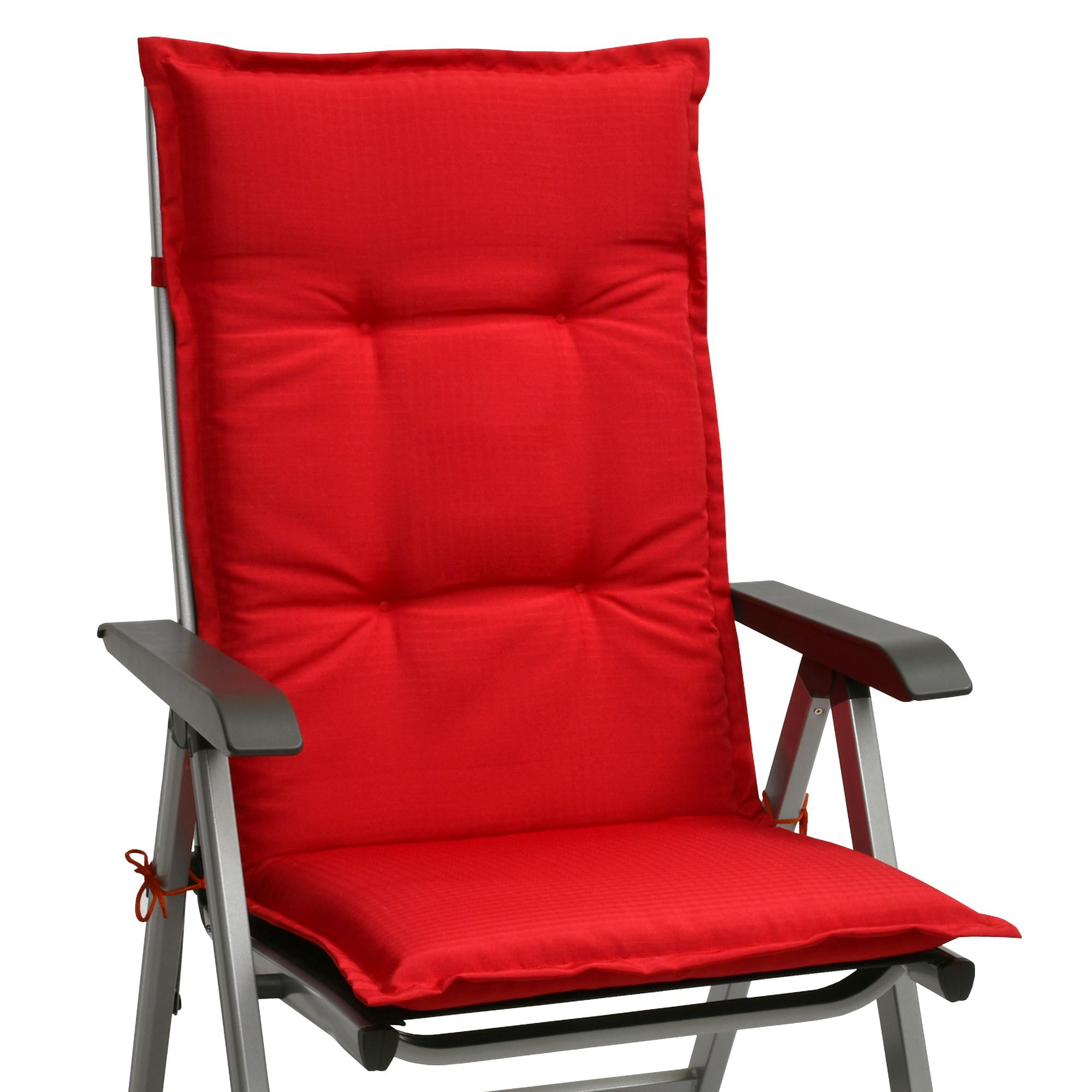 HOCHLEHNERAUFLAGE Base HL 120/50/6cm Rot - Rot, Textil (50/6/120cm) - Beautissu 