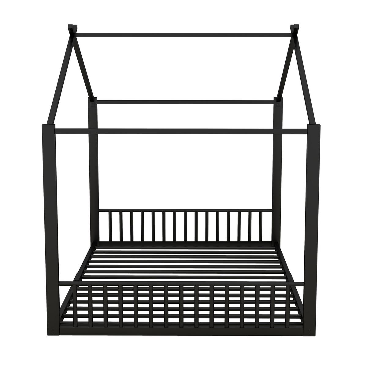 KINDERBETT metall 140x200 kinderbett schwarz - Schwarz, Metall (140/200cm) - Urban Meuble