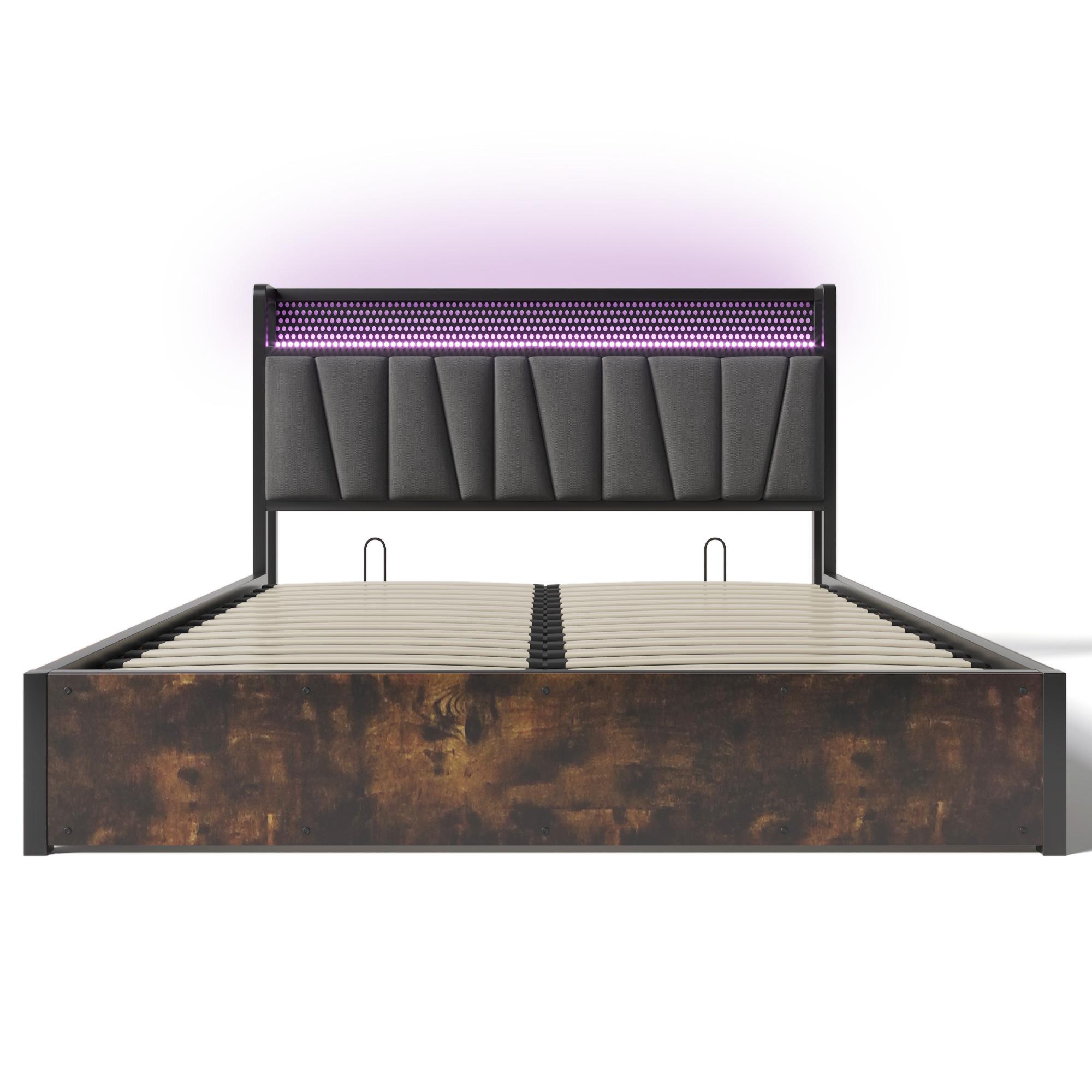 DOPPELBETT Braun 222/146 cm - Braun, Holz/Metall (146/222cm) - Urban Meuble