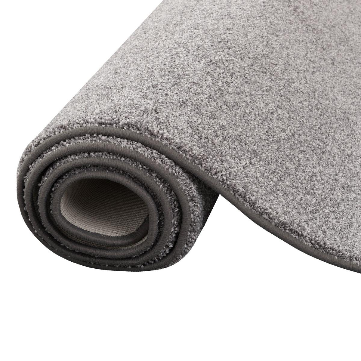 LUXUS VELOURS LÄUFER LAGUNA SOFT - Grau, Textil (100/100cm) - Snapstyle