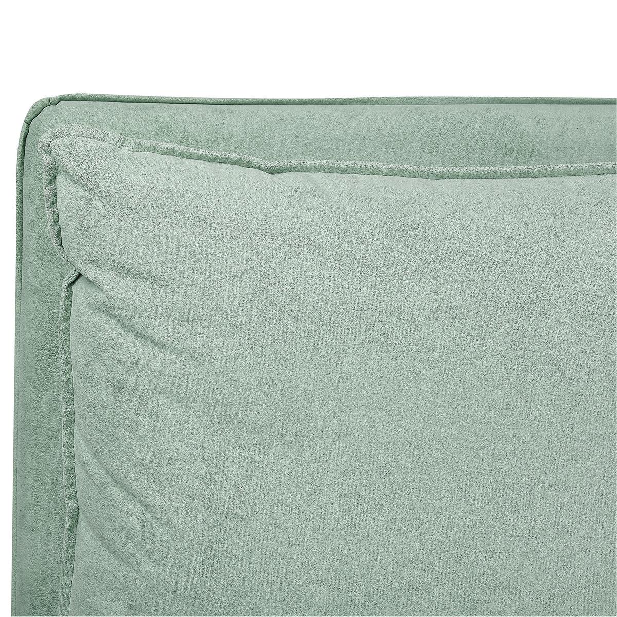 BETT mit Lattenrost 180/200 cm Mintgrün Bajonna - Schwarz/Mintgrün, Textil (180/200cm) - Beliani
