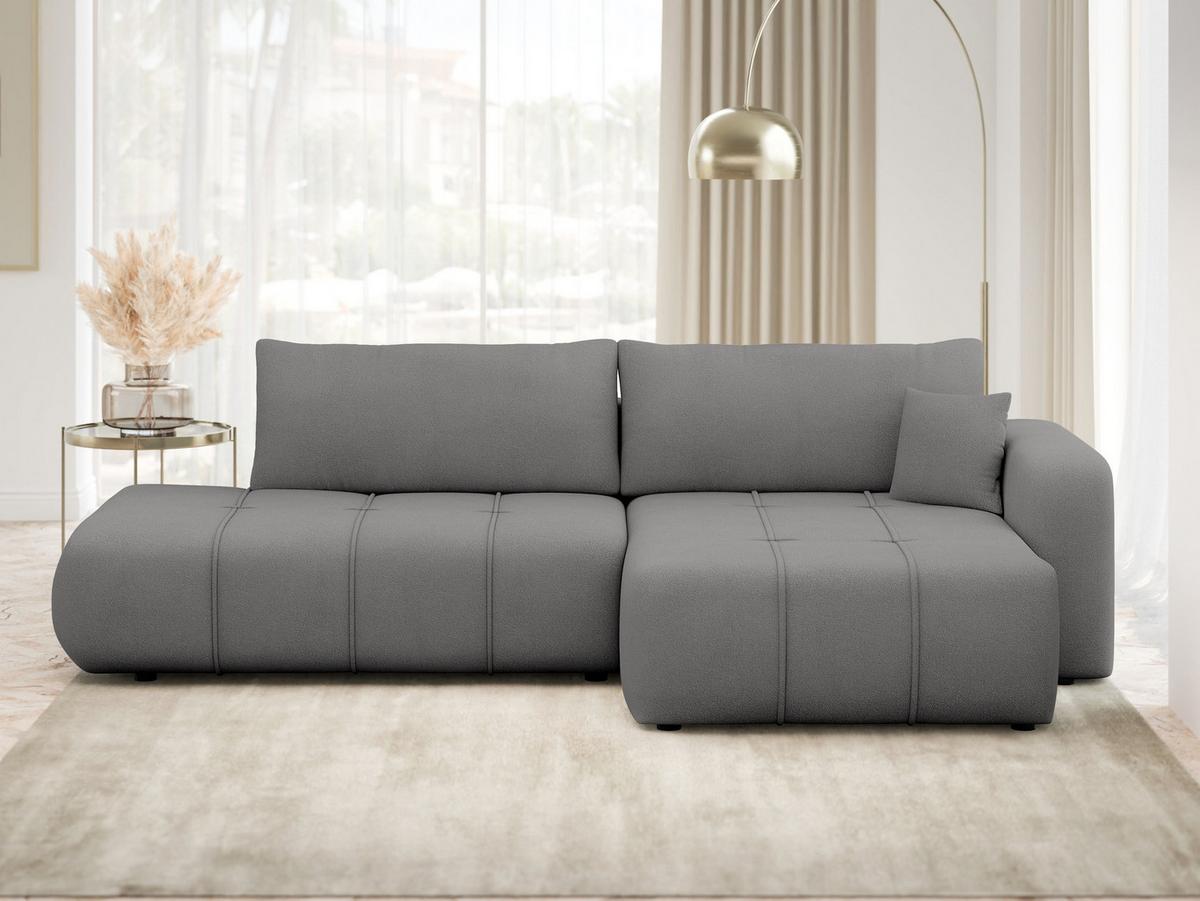 ECKSOFA Furyn O, Seite: Rechts - Greige/Schwarz, Holzwerkstoff/Kunststoff (262/145cm) - MIRJAN24