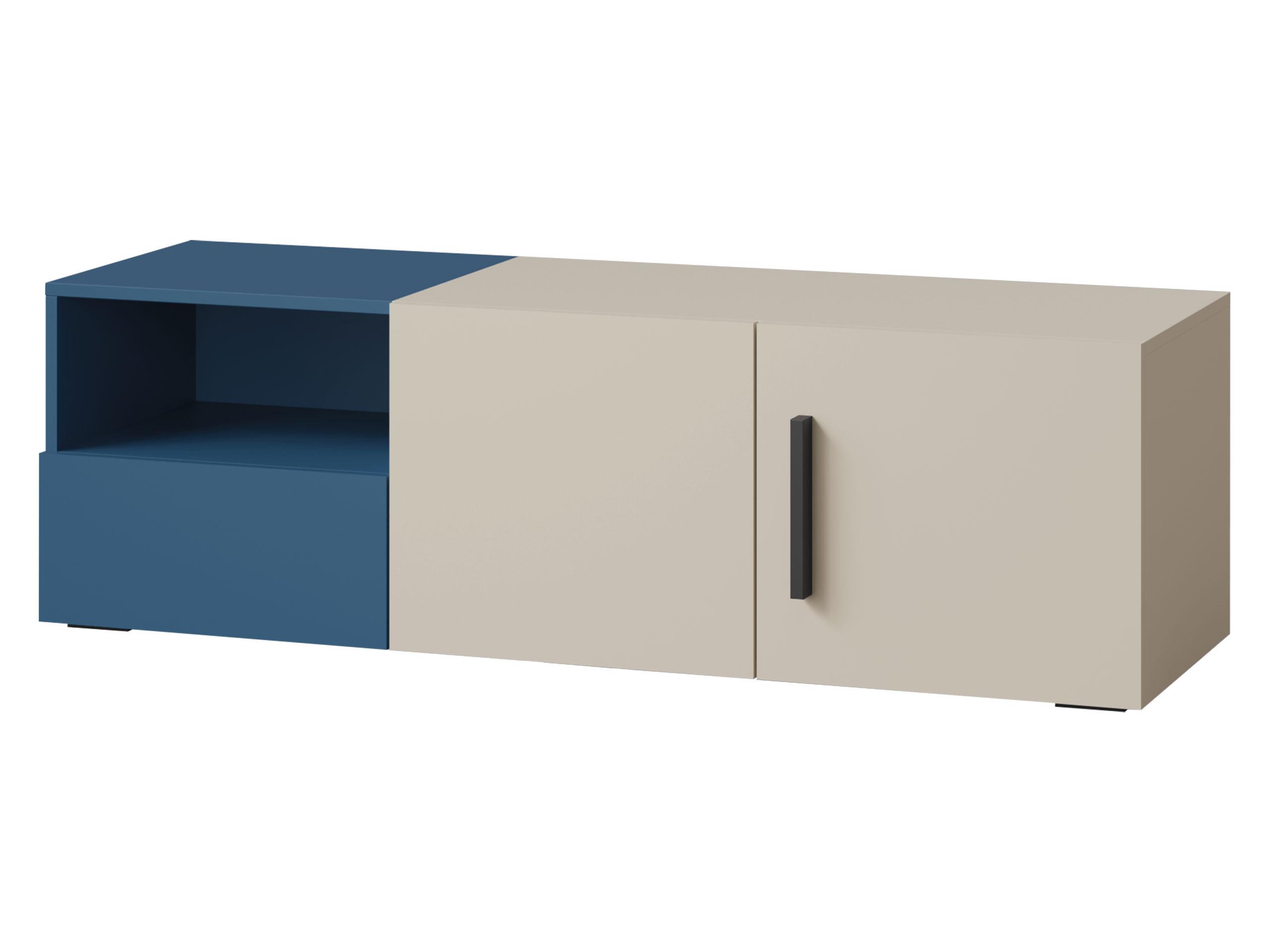 TV-LOWBOARD Lorin 2D1S LO09 - Kaschmir/Blau, Holzwerkstoff (136/42/40cm) - MIRJAN24