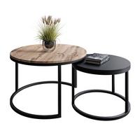 COUCHTISCH CIRI MIX SLIM 2-in-1 - Braun, Holzwerkstoff (70/70/48cm) - Lookway