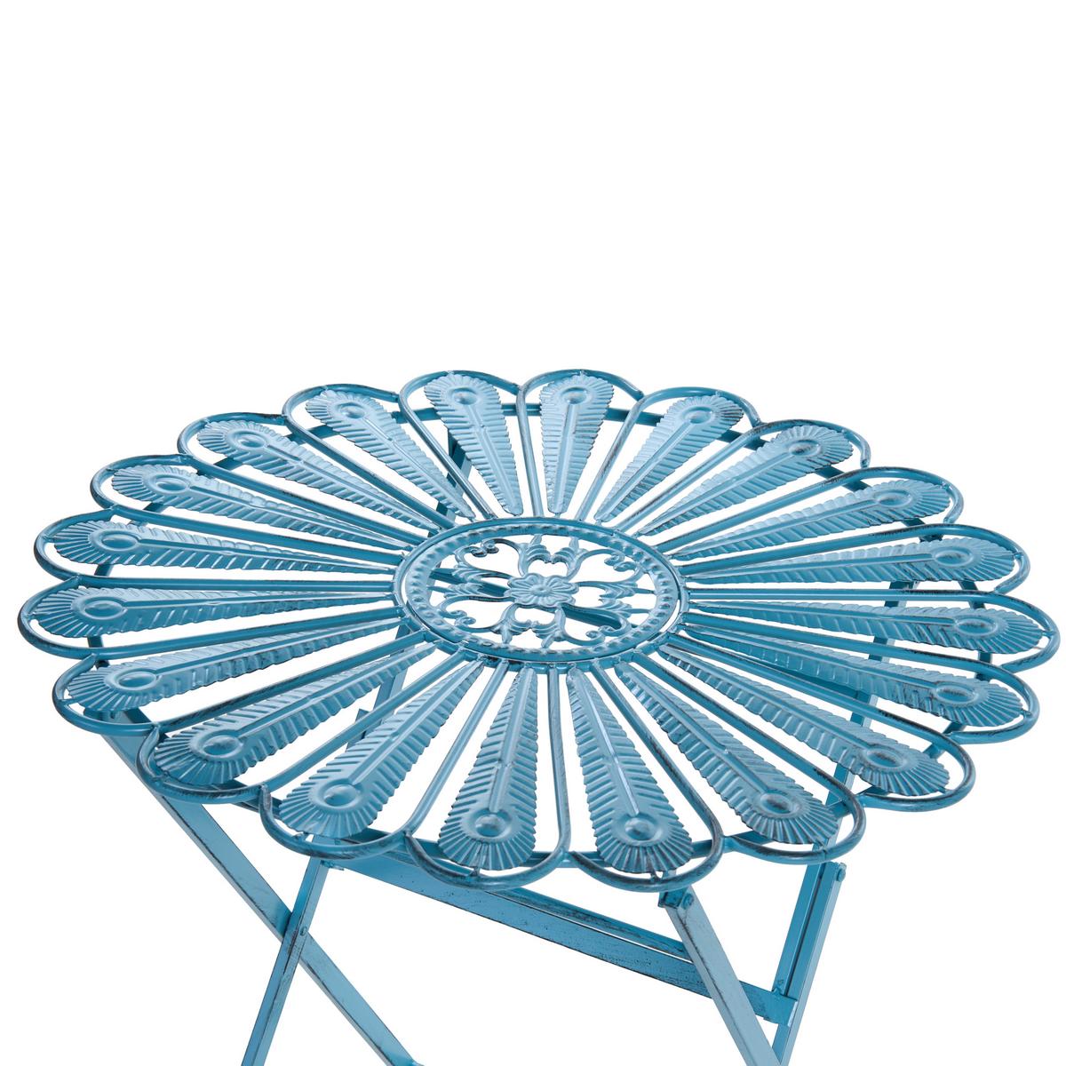 BISTROTISCH 71/71 cm Metall Blau Pavia - Blau, Metall (71/71/76cm) - Beliani