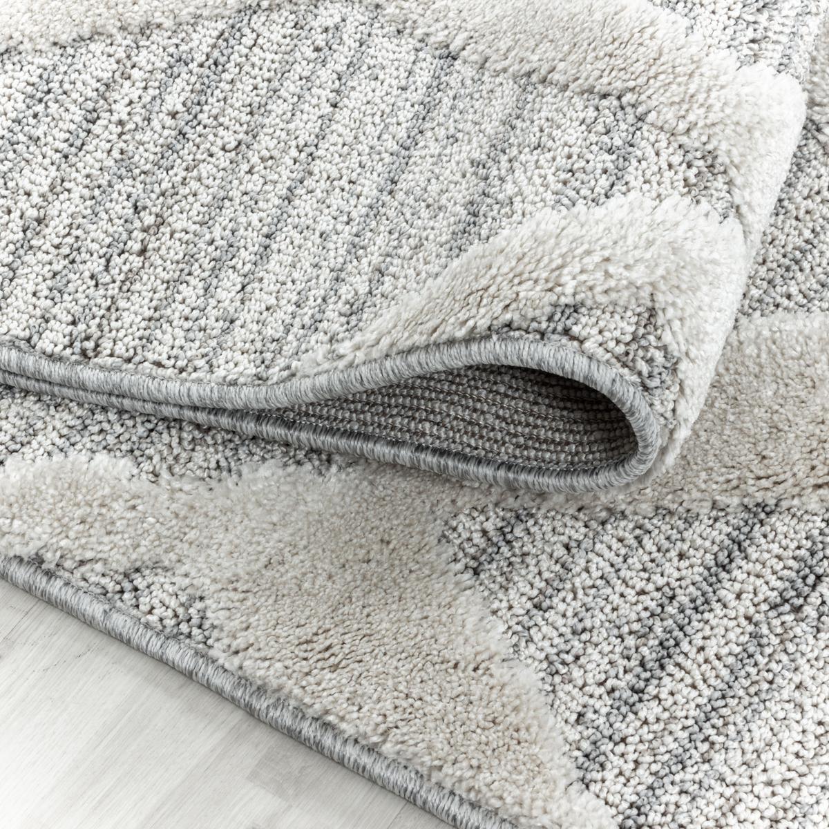 HOCHFLORTEPPICH EISACK, im Boho-Stil, Grau, 80 x 150 cm - Grau, Textil (150/80cm) - KADIMA DESIGN