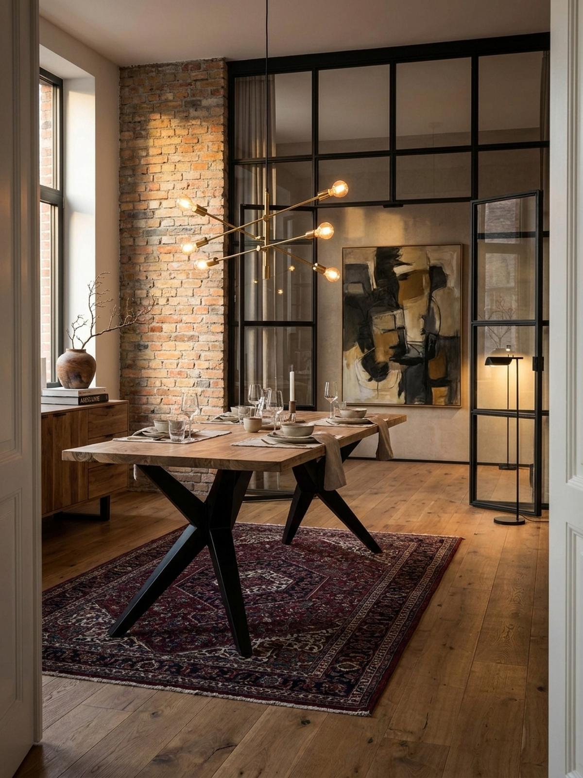 ESSTISCH Massivholz Metall Rechteckig Loft-Stil, Akazie 160x80x76 cm - Schwarz/Akaziefarben, Holz/Metall (80/160/76cm) - KADIMA DESIGN
