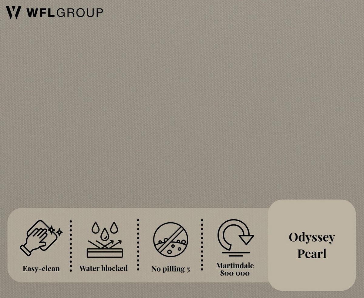 GARTENECKSOFA Lorento Outdoor in L-Form, Universell, Taupe Beige Kunstleder 251/73/186 cm - Taupe/Beige, Textil (251/73/186cm) - WFL GROUP