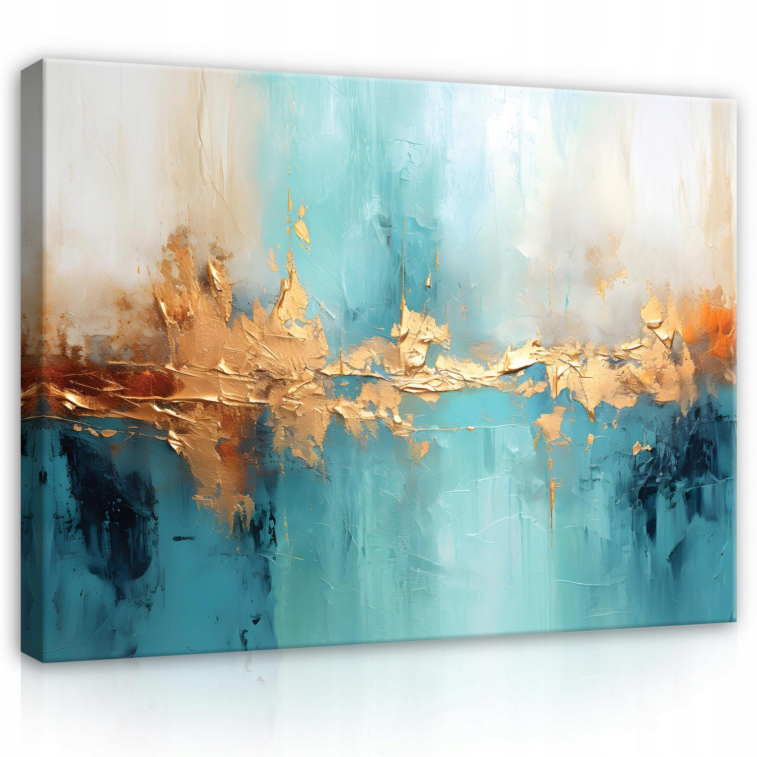 LEINWANDBILD Abstrakt Modern Bilder Wohnzimmer 60x40 - Multicolor, Holzwerkstoff (60/40cm) - Wallarena