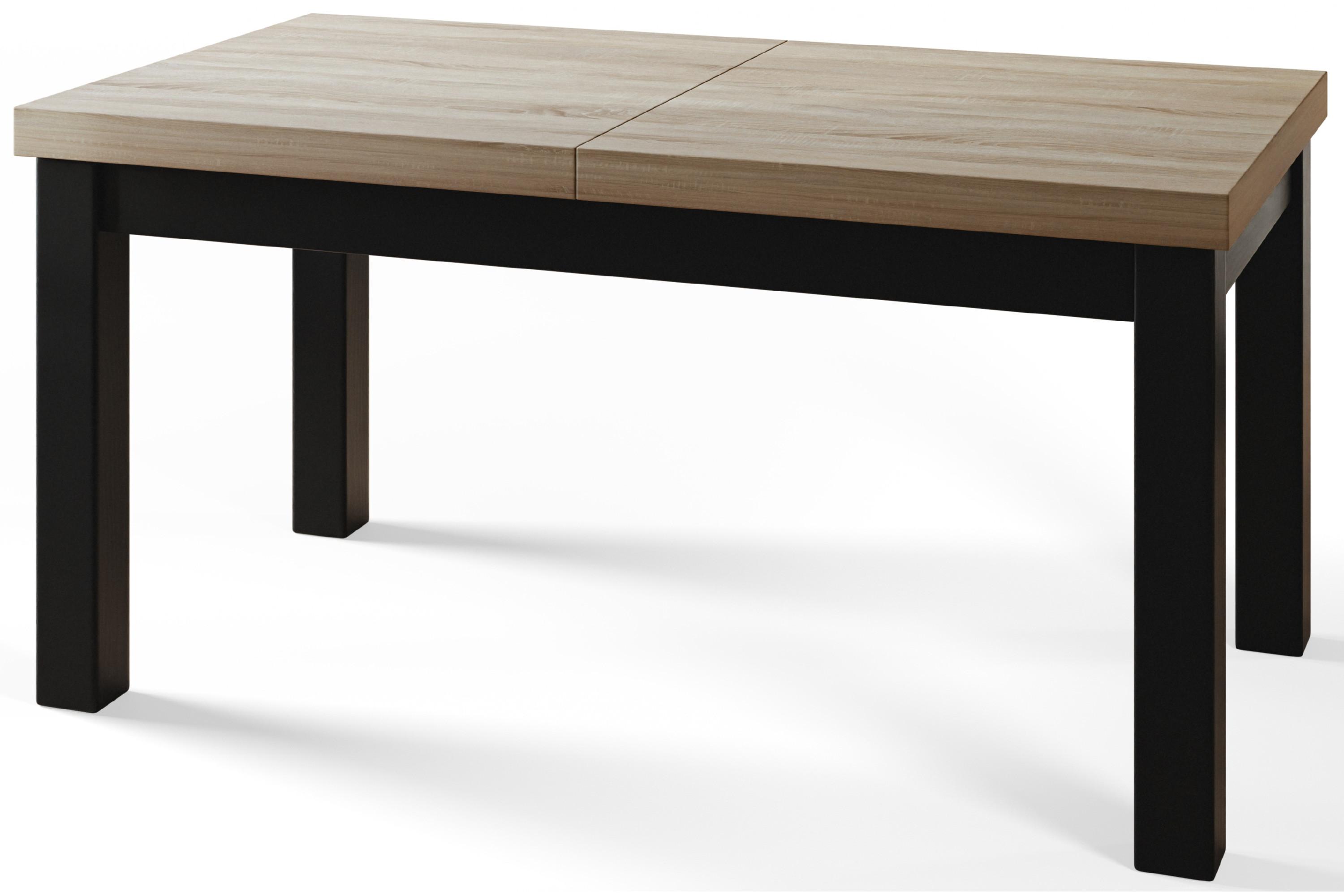 RECHTECKIGER Esstisch Ausziehbar – Moderner Wohnzimmertisch Küchentisch und Esszimmertisch – Tisch mit Holzbeinen, Maßen von 160 – 210 cm – Sonoma - Schwarz/Sonoma Eiche, Holzwerkstoff (160/90/78cm) - Alpi-Möbel