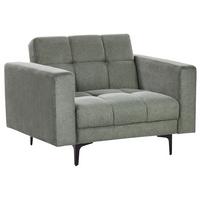SESSEL Dunkelgrün Alnes - Dunkelgrün/Schwarz, Textil (110/77/89cm) - Beliani