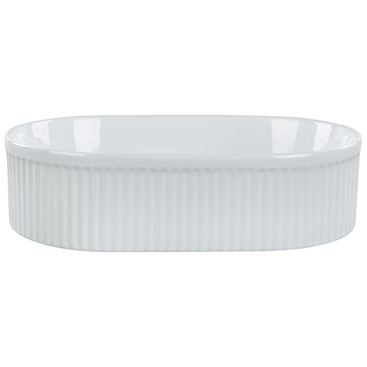 AUFSATZWASCHBECKEN Weiß 49/31 cm Keramik Geldo - Weiß, Keramik (49/13/31cm) - Beliani