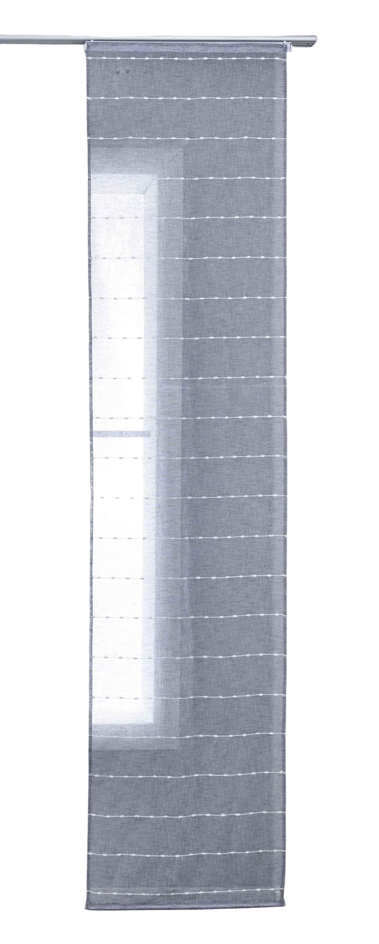 SCHIEBEVORHANG »Kassel« HxB 245x60 cm Grau - Grau, Textil (60/245cm) - Gardinenbox