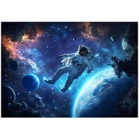 FOTOTAPETE Kinder Kosmos Blau 312x219 cm - Multicolor, Textil (312/219cm) - Wallarena