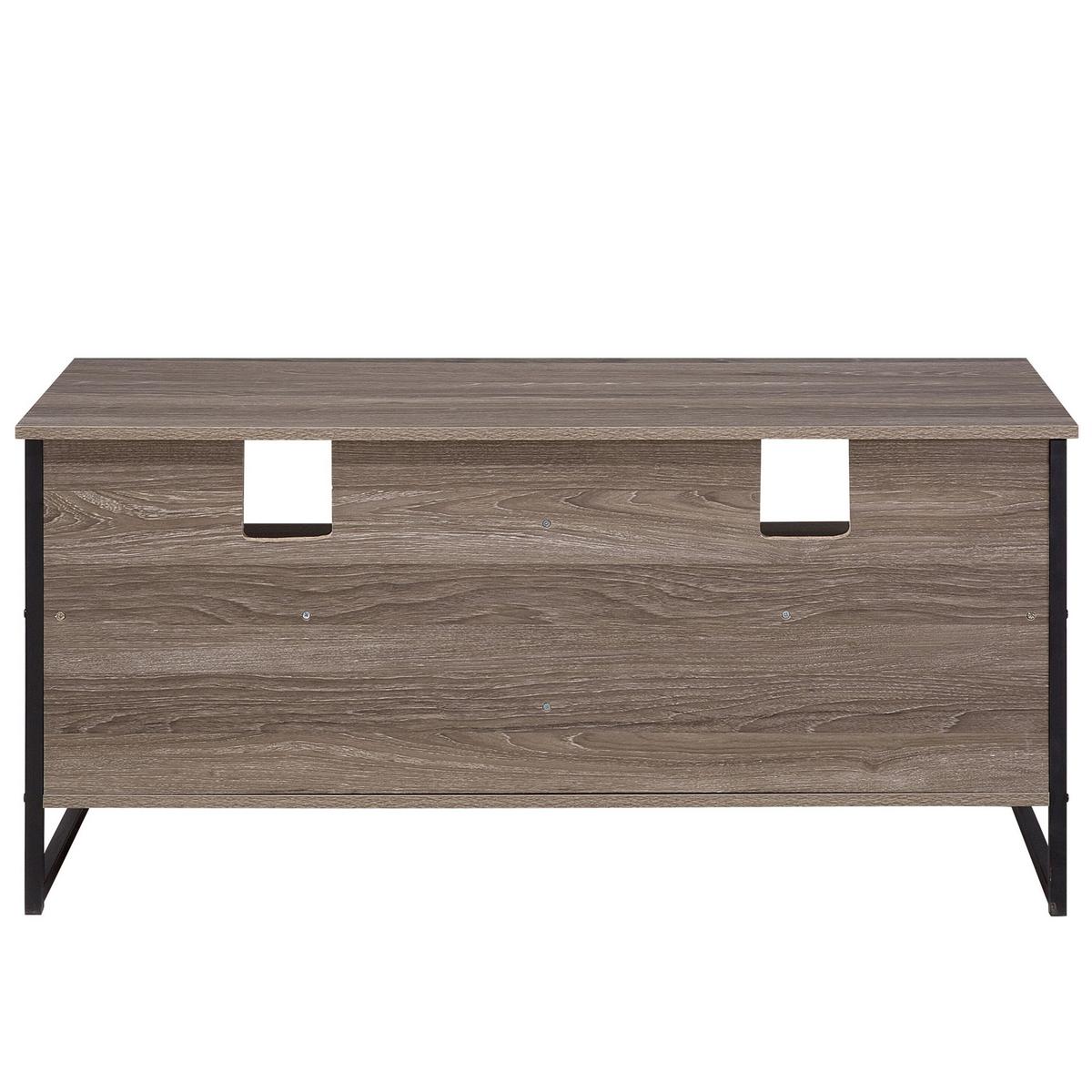 TV-MÖBEL Dunkelbraun, Schwarz CARLISLE 51/120/56 cm - Dunkelbraun, Holzwerkstoff (120/56/51cm) - Beliani